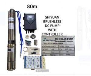 SHIYUAN 80M Lift 1100W 1.25inch Outlet 200V Brushless DC Pump With Controller