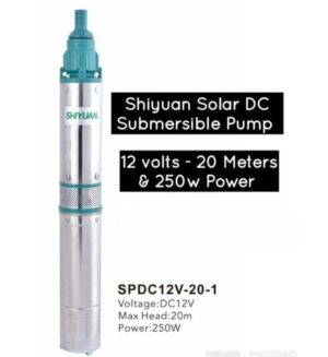 SHIYUAN SOLAR DC Submersible Water Pump 20M Lift 250W 12V Solar Water Pump