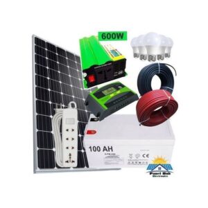 Solarmax ALL WEATHERED 150W SOLAR PANEL FULLKIT+100 SOLAR BATTERY+600W SOLAR POWER INVERTER +10AH SOLAR CHARGE CONTROLLER+5 DC BULB +EXTENSION + 10M CABLE