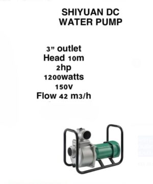 SHIYUAN DC Solar  Water Pump 3 Inches Outlet 10M Lift 2HP 1200 Watts 150V 42M3/H Flow Rate Solar Water Pump