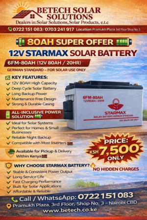 80AH starmax solar battery