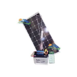 Solarmax 250 Watts Solar Panel Full Kit +200 Ah Solar Battery + 600W Solar Power Inverter + 20Ah Solar Charge Controller + 5 Dc Bulb + Extension + 10M Cable