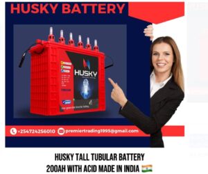 Husky Tall Tubular battery 200Ah with Acid made in India