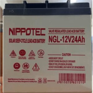 24Ah 12V Nippotec Solar Deep Cycle Lead Cid Battery