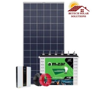 1Kw 1000Watts 1Kva One Hybrid Inverter -Amizar Tabular Solar System Kit