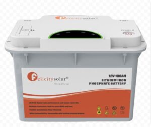 Felicity 12V 100Ah 1.28kWh  Lithium Solar Battery (FLA12100)