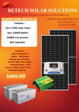 Solarmax 550W 2Kw solar Full Kit