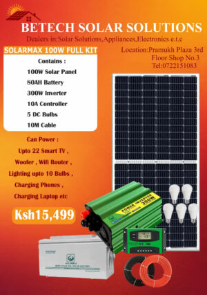 Solarmax 100W Solar Full Kit