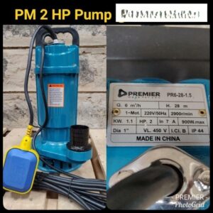 PREMIER PM 2HP AC SUBMERSIBLE PUMP – 28m Head | 1" Outlet | 220V | 1.1kW (2HP) | 6 m³/h