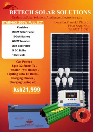 STARMAX 200W FULL SOLAR KIT
