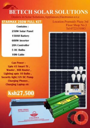 STARMAX 250W FULL SOLAR KIT