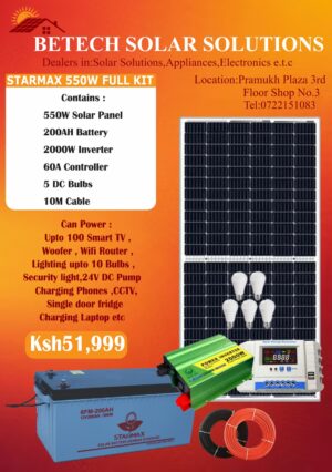 STARMAX 550W FULL SOLAR KIT