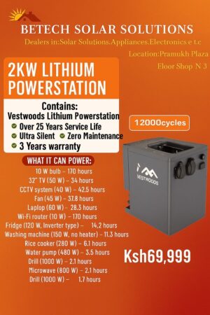 2KW Lithium Powerstation – Over 25 Years of Service Life