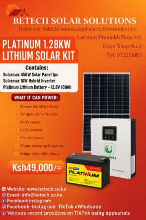 Platinum 1.28Kw Lithium Solar Kit