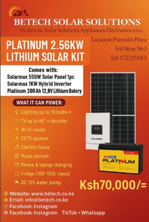 platinum 2.56Kw Lithium Solar Kit