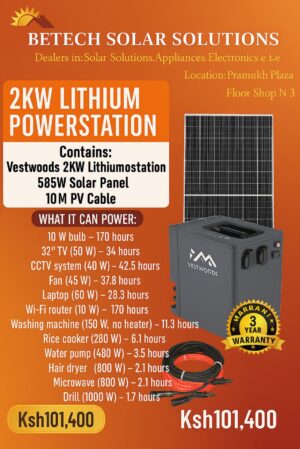Vestwood 2Kw Lithium Power Station