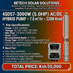 5.0HP High-Pressure Hybrid Borehole Pump for Deep Wells, Commercial Irrigation & Industrial Water Systems”