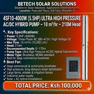 5.5HP Ultra High-Pressure Hybrid Pump for Deep Commercial Boreholes & Industrial Water Systems