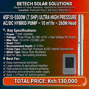 7.5HP Ultra High-Pressure Hybrid Pump for Deep Commercial Boreholes & Large-Scale Water Supply Systems