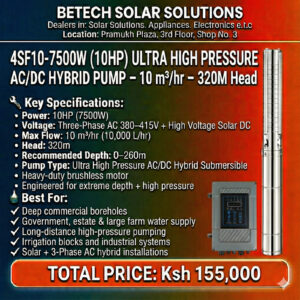 10HP Ultra High-Pressure Hybrid Pump for Deep Commercial Boreholes & Large-Scale Water Infrastructure