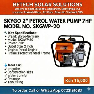 Skygo 7HP Petrol Water Pump – 2-Inch High-Performance Model SKGWP-20 (Germany Technology)