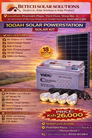 100Ah Solar Powerstation Solar Kit – High-Capacity Complete Home & Business Solar System