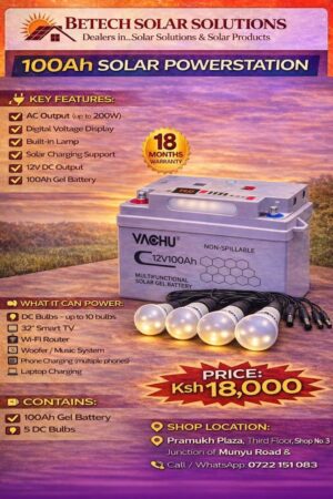 High-Capacity Solar Backup Power – YACHU 100Ah Solar Powerstation
