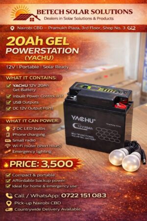 Compact & Affordable Backup Power Solution – YACHU 20Ah Gel Powerstation