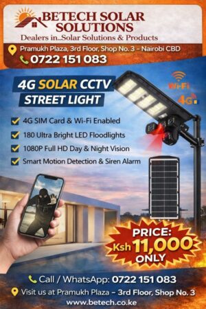 All-in-One Solar Security & Lighting Solution – 4G Solar CCTV Street Light