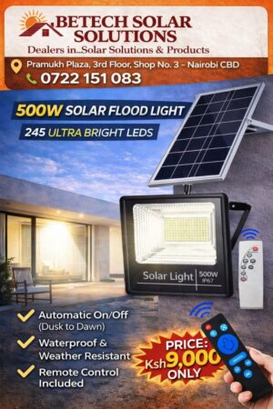Maximum Power Outdoor Lighting Solution – 500W Solar Flood Light