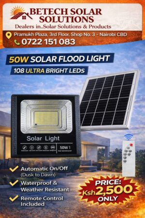 Ultra-Bright Outdoor Lighting with Zero Power Bills – 50W Solar Flood Light