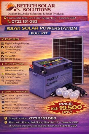 Complete Plug-and-Play Solar Backup Kit – YACHU 58Ah Solar Powerstation