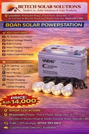 Affordable High-Capacity Backup Power – YACHU 80Ah Solar Powerstation